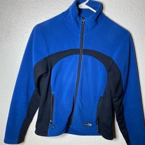 Vintage REI Women’s small blue & black zip up fleece jacket